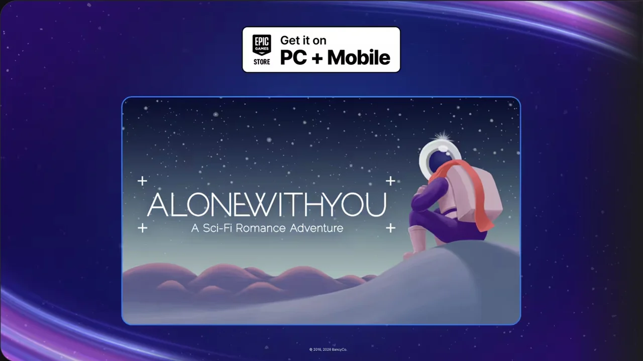 Alone with you está disponível gratuitamente na Epic Games Store para dispositivos móveis