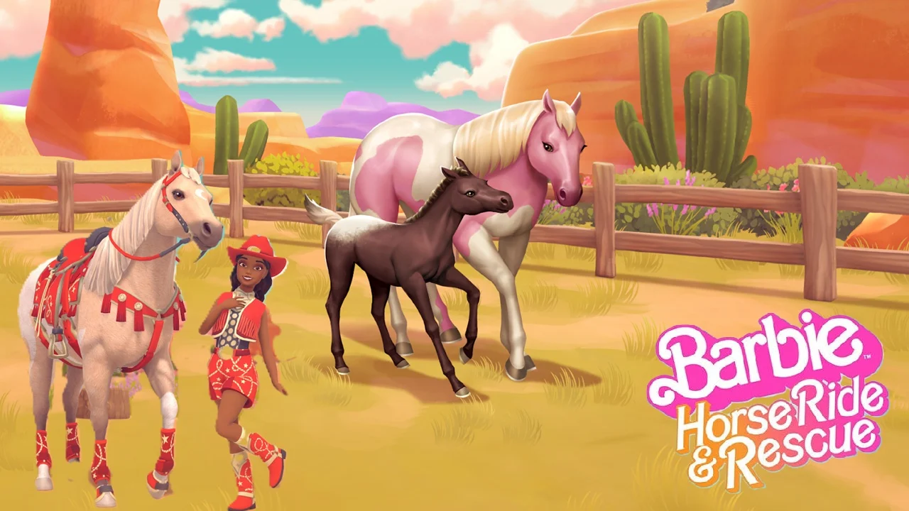 Barbie Horse Ride & Rescue ganha potros resgatáveis em evento de faroeste disponível até 2026