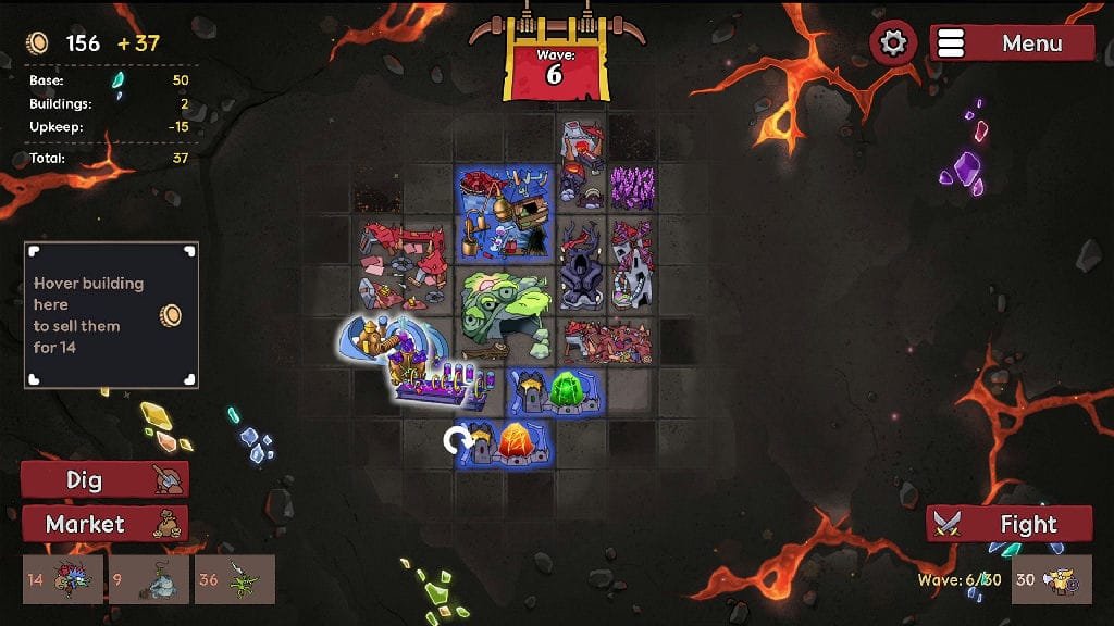 Packed Lair desafia jogadores a gerenciar recursos em um covil minimalista