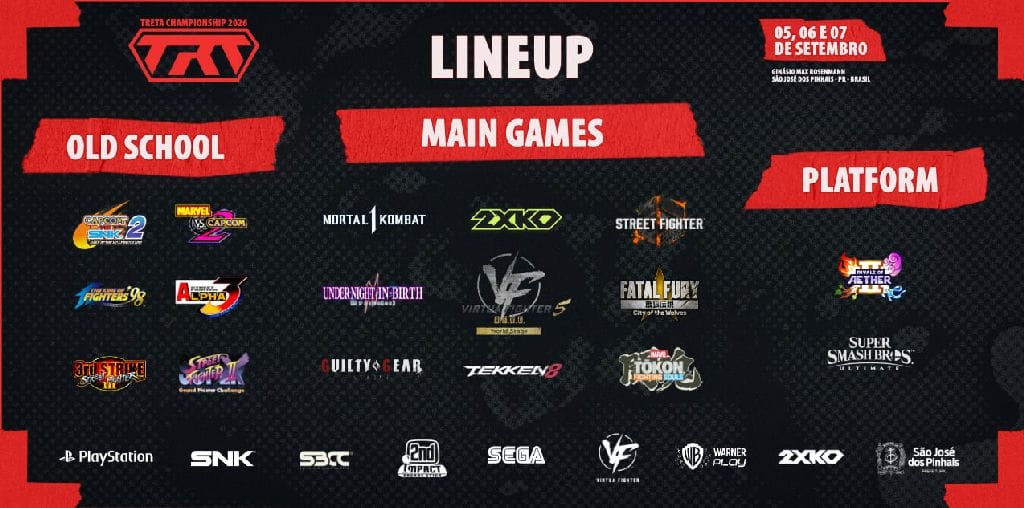 TRETA Championship 2026 reúne elite dos jogos de luta em São José dos Pinhais