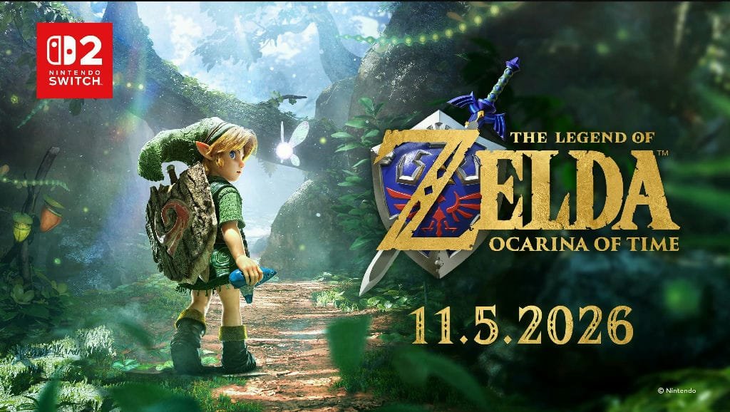 Zelda Ocarina of Time ganha remake para Switch 2 com lançamento em 2026